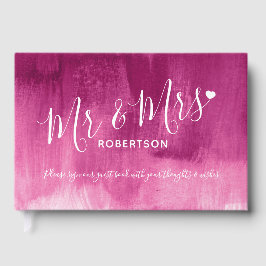 Visitas Livro de hóspedes personalizado de abstrato cor-de