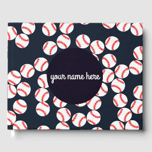 Visitas Livro de hóspedes personalizado do basebol