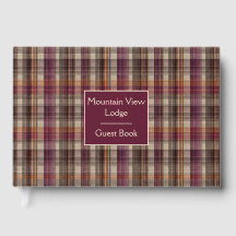 Livro de Hóspedes Personalizado Xadrez Estilo Alug