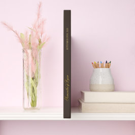 Visitas Livro de Presenças de Casamento Marrom Escuro