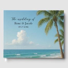 Visitas Livro de Presenças de Casamento na Praia Tropical