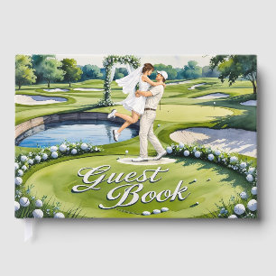 Visitas Livro de Presenças de Casamento Temático de Golfe