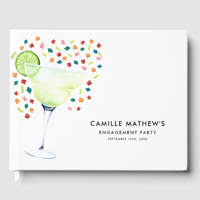 Visitas Livro de Presenças para Festa de Engajamento Fiest (Frente)