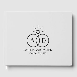 Visitas Livro de Presentes de Casamento com Logotipo Único