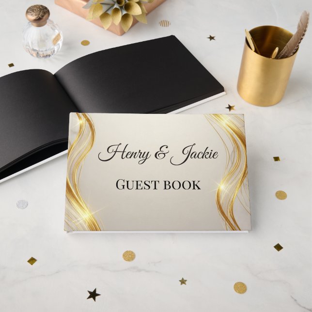 Visitas Livro de Presentes Personalizado para Casamento (Frente aberta)