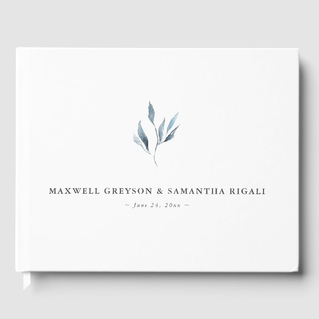 Visitas Livro de Registro de Casamento Botânica Azul Desbo (Frente)