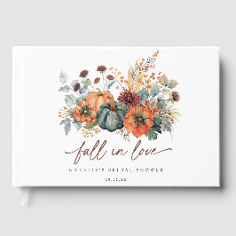 Visitas Livro de Registro de Casamento de Outono Elegante 