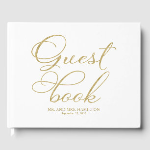 Visitas Livro de Registro de Casamento Simples Caligrafia 