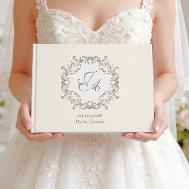 Visitas Livro de Registro de Convidados de Casamento Ivory