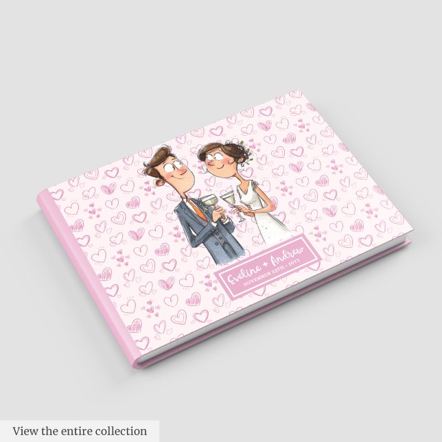 Visitas Livro Guest de Casal de Casamento Quirky (Quirky Wedding Couple Keepsake Guest book)