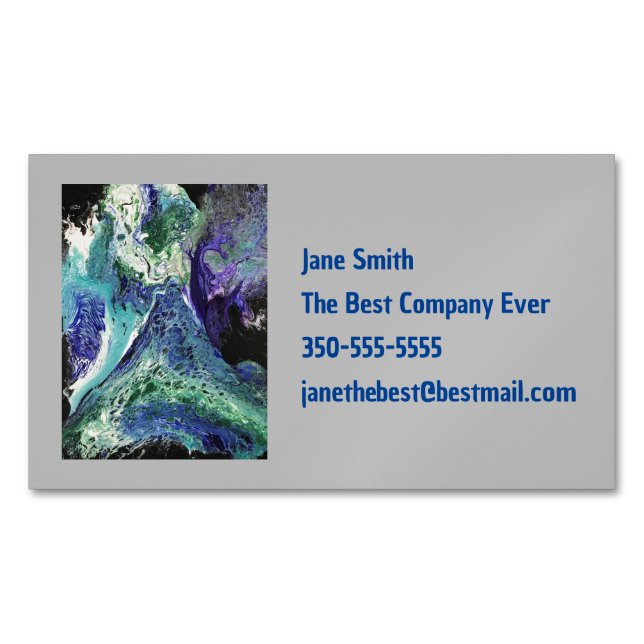 Visitas Magnético A Laguna nº 1 pintura em azul, Cartão de visita te (Frente)