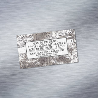 Visitas Magnético "Anúncio de Casamento Favoritos" Cartão de visita 