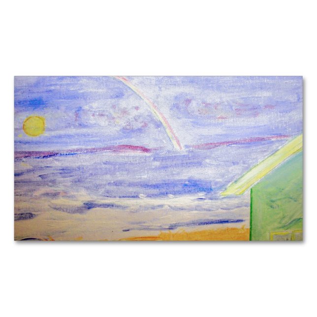 Visitas Magnético Arco-íris sobre o     cartão de visita OceanBusine (Frente)