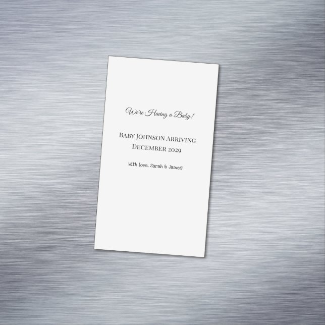 Visitas Magnético Cartão de Revenda de Bebê Personalizado (Posição Original)