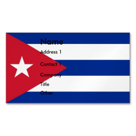 Visitas Magnético Cartão de visita com bandeira de Cuba