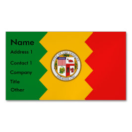 Visitas Magnético Cartão de visita com bandeira de Los Angeles