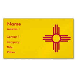 Visitas Magnético Cartão de visita com bandeira do Novo México