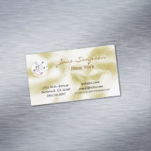 Cartão de Visita com Logotipo em Textura Dourada E