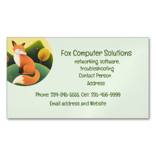 Visitas Magnético Cartão de visita de Soluções Fox para Computadores