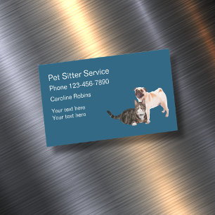 Visitas Magnético Cartão de visita do Pet Care Service
