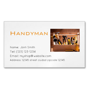 Visitas Magnético cartão de visita editável de serviços de handiman