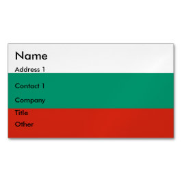 Visitas Magnético Cartão de visita Magnet com Bandeira da Bulgária