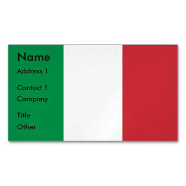 Visitas Magnético Cartão de visita Magnet com Bandeira da Itália