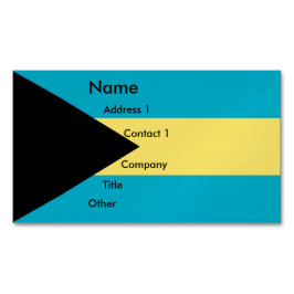 Visitas Magnético Cartão de visita Magnet com Bandeira das Baamas