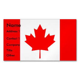 Visitas Magnético Cartão de visita Magnet com Bandeira do Canadá