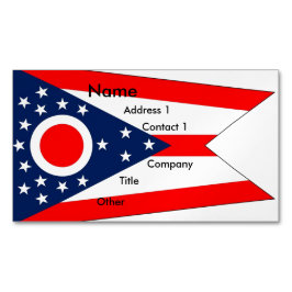 Visitas Magnético Cartão de visita Magnet com Bandeira do Estado de 