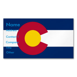 Visitas Magnético Cartão de visita Magnet com Flag do Colorado