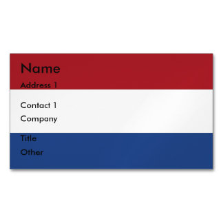 Visitas Magnético Cartão de visita Magnet com pavilhão dos Países Ba