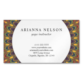 Visitas Magnético Cartão de visita oval boémio da mandala