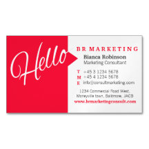 Cartão de visita vermelho das citações do discurso