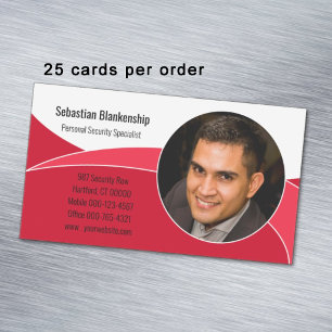 Visitas Magnético Cartão Profissional de Segurança Personalizado com