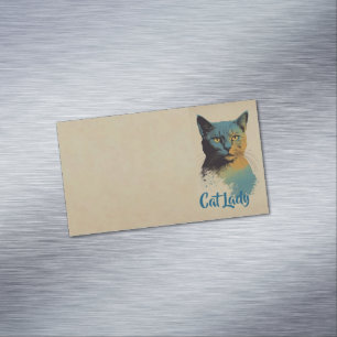 Visitas Magnético Cat Lady Cartão de visita Magnet