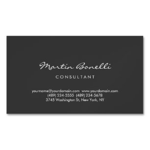 Visitas Magnético Cinza de cor mínima da Cartão de visita de tendênc