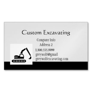 Visitas Magnético Escavando Cartão de visita personalizado personali