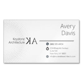Visitas Magnético Magnet Cartão de visita de arquiteto minimalista m