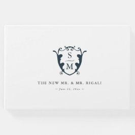 Visitas Marinho de Paixão do Monograma do Livro de Convida