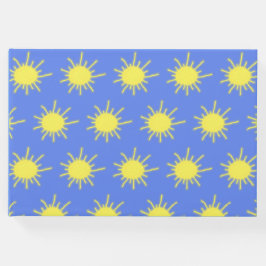 Visitas Meu Livro de Convidado Sunshine (Azul Céu e Amarel