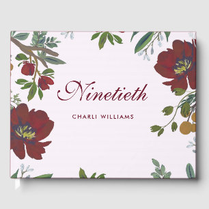 Visitas O vermelho de Borgonha floresce o livro de