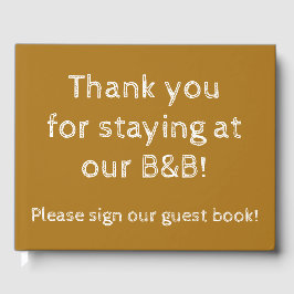 Visitas "Obrigado por ficar no nosso B&B!" Livro de Visita
