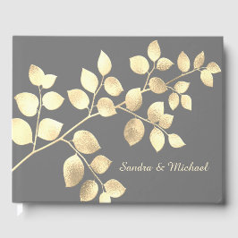 Visitas Ouro romântica deixa livro de convidados de casame