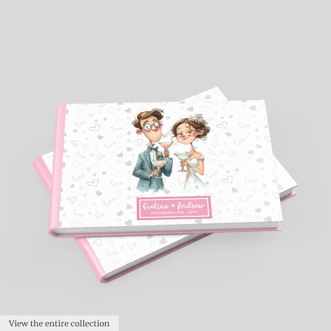 Visitas Personalizado Livro de Convidados de Casamento Qui (Personalized Quirky Wedding Guest Book Hilarious Art)