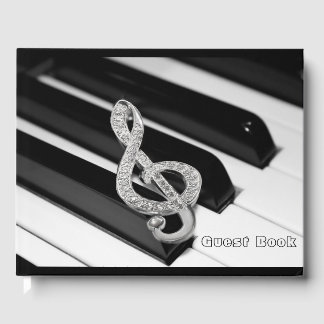 Visitas piano de música do livro convidado
