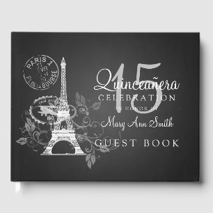 Visitas Preto de Paris do partido de Quinceanera do livro