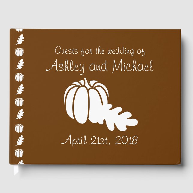 Visitas Pumpkin Patch no Livro de Convidado de Chocolate (Frente)