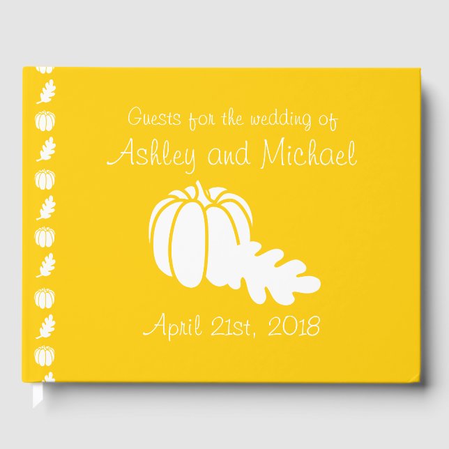Visitas Pumpkin Patch no Livro de Convidados Amarelo (Frente)