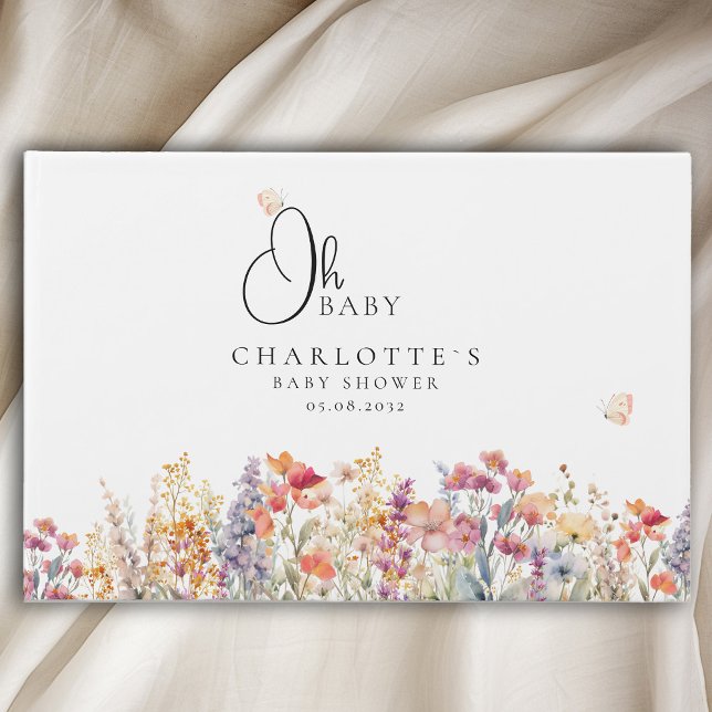 Visitas Querida! Livro de Convidados de Flores Selvagens (Criador carregado)